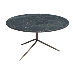 COFFEE TABLE METAL PRINT POLISHED CNCRT     - CAFE, SIDE TABLES